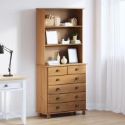 vidaXL Hutch “ASKIM” Honung brun 91x40x199.5 cm Massiv trä Furu, vidaX...