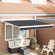 vidaXL Automatisk Utdragbar Markis Antracit 300x250 cm