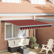 vidaXL Automatisk Utdragbar Markis i Orange och Brun, 300x250 cm