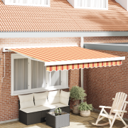 vidaXL Manual Utdragbar Markis Gul och Orange 300x250 cm