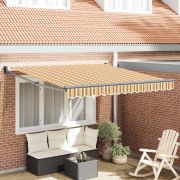 vidaXL Manuell Hopfällbar Markis Multifärgad Rand 300x250 cm