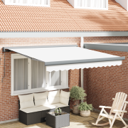 vidaXL Manuell Utdragbar Markis Vit 300x250 cm