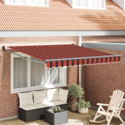 vidaXL Manuell Utdragbar Markis Orange och Brun 350x250 cm