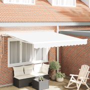 vidaXL Automatisk utdragbar markis Vit 350x250 cm