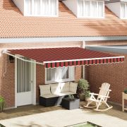 vidaXL Utfällbar markis with 400 × 350 cm gult och orange