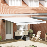 vidaXL Automatisk utdragbar markis Vit 400x350 cm