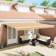 vidaXL Automatisk hopfällbar markis med multirand 500x350 cm