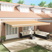 vidaXL Automatisk Utdragbar Markis Multicolor Rand 600x350 cm