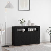 vidaXL Sideboard Svart ek Konstruerat trä 116 x 30 x 75 cm