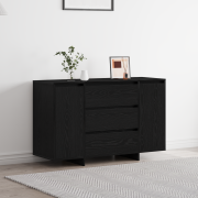 vidaXL Sidoord svart ek 120x41x75 cm konstruerat trä