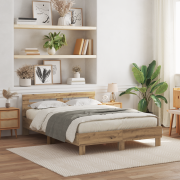 vidaXL Ek Sängram Artisan Ek Massiv Ek 160 x 200 cm Enkel design