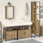 vidaXL 4-delad badrumsinredningsset Artisan Oak Konstruerat trä