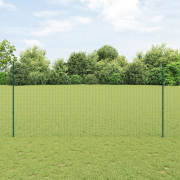 vidaXL Trädgårdsstängselset Set med 2 Grön Metall 10 x 1.5 m Hållbart