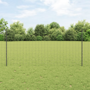 vidaXL Eurostängsel med 10 U-poster Grå 1.2x10 m Stål