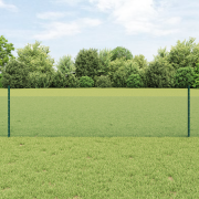 vidaXL Rustik stängselpanelset Set om 2 Grön Metall 10 x 0.5 m