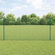 vidaXL Svetsat Stängsel med 22 U Stänger Grön 1.2x50 m Stål