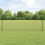 vidaXL Stängselposter 5 pcs U-kanal Grå 60 cm Stål