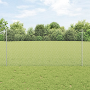 vidaXL Trädgårdsstaketset Set om 2 Galvaniserat stål 25 x 1.2 m