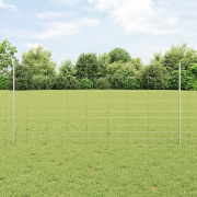 vidaXL Staketpinnar 22 st U-Kanal 120 cm Galvaniserad stål