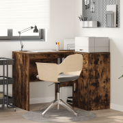 vidaXL Hörn Skrivbord Rökt Ek 102x88x75 cm Konstruerat trä