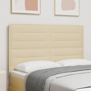 vidaXL Sänggavel Linjer Design Grädde 160 cm Tyg