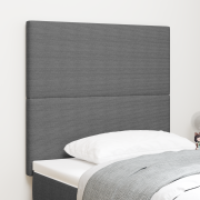 vidaXL Sänggavel Enkel Design Ljusgrå 80 cm Korrugerad Tyg