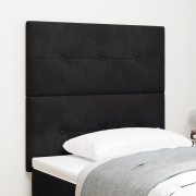 vidaXL Sänggavel Med Knappar Svart 80 cm Sammet