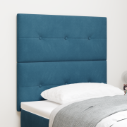 vidaXL Sänggavel Knappad Mörkblå 90 cm Sammet