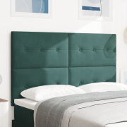vidaXL Sänggavel Med Knappar Mörkgrön 140 cm Sammet