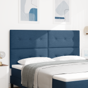 vidaXL Sänggavel Med Knappad Stoppar Blå 180 cm Tyg