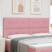 vidaXL Sänggavel med knappar rosa 200 cm sammet
