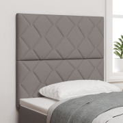 vidaXL Sänggavel Diamantblock Design Taupe 90 cm Tyg