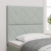vidaXL Sänggavel i ljusgrå sammet med diamantblockdesign