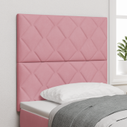 vidaXL Rosa sänggavel med diamantblock 90 cm sammet