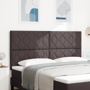 vidaXL Sänggavel Diamantblock Design Mörkbrun 180 cm Tyg