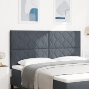 vidaXL Sänggavel Diamantblockdesign Mörk Grå 180 cm Sammet