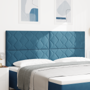 vidaXL Sänggavel Diamantblocksdesign Mörkblå 200 cm Sammet