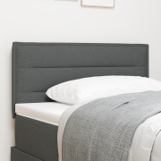 vidaXL LED Sänggavel Linjer Design Mörkgrå 90 cm Tyg