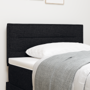 vidaXL LED Sänggavel Linjdesign Svart 100 cm Tyg