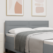 vidaXL LED sänggavel linje design ljusgrå 80 cm tyg