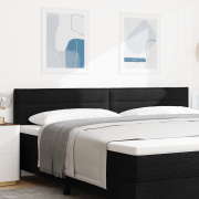 vidaXL LED Huvudgavel Linjer Design Svart 200 cm Tyg