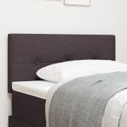 vidaXL LED Huvudgavel Knapp Tufted Mörkbrun 90 cm Tyg