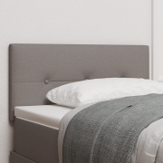 vidaXL LED Sänggavel med knappar taupe 100 cm tyg