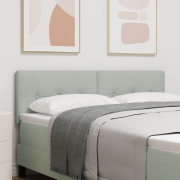 vidaXL LED Sänggavel med knappar ljusgrå 72 cm sammet