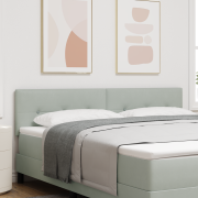 vidaXL LED Sänggavel med knappar ljusgrå 90 cm sammet