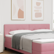 vidaXL LED Sänggavel med knappar rosa 90 cm sammet