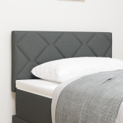 vidaXL LED Huvudgavel Diamantblockdesign Mörkgrå 80 cm Tyg