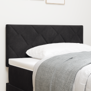 vidaXL LED Sänggavel Diamantblock Design Svart 90 cm Sammet