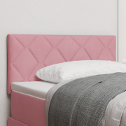 vidaXL LED Sänggavel Diamantblockdesign Rosa 100 cm Sammet