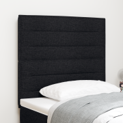 vidaXL LED Sänggavel Linjdesign Svart 80 cm Tyg